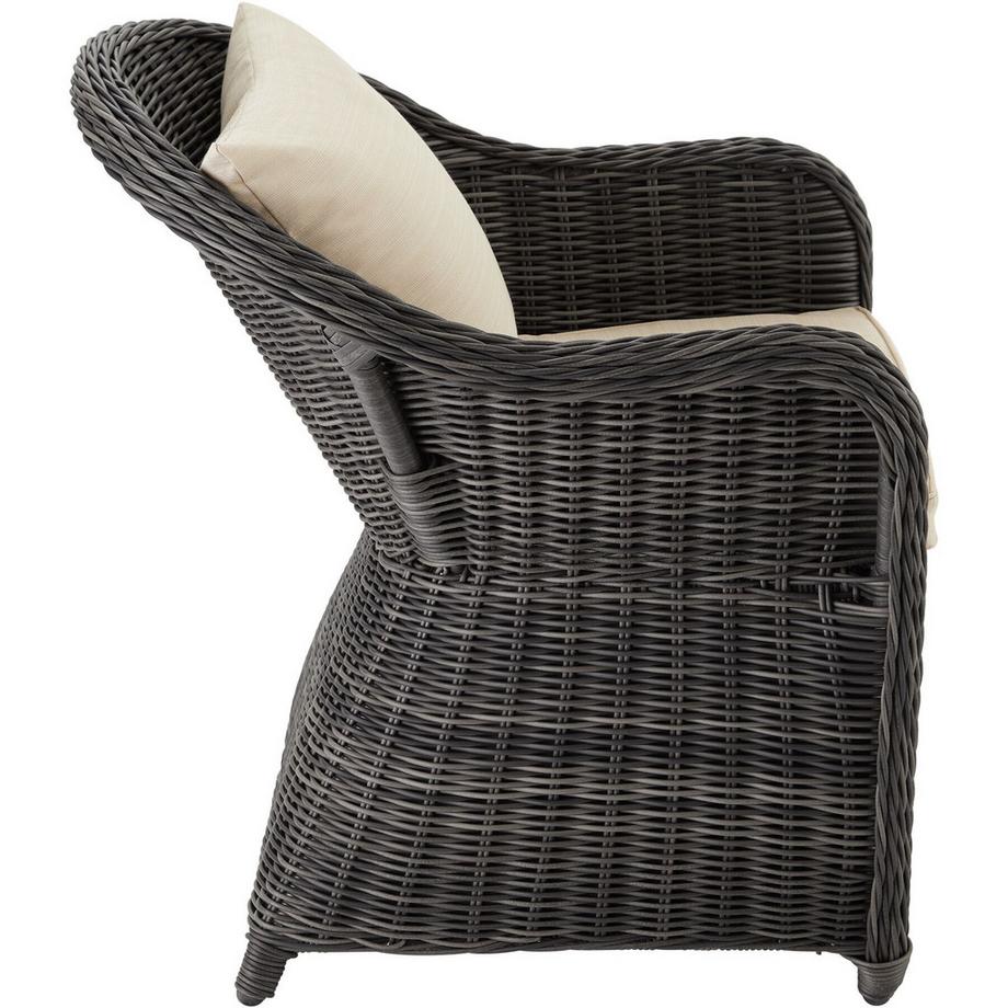 Tectake Salottino in rattan  Zurigo  con telaio in alluminio  