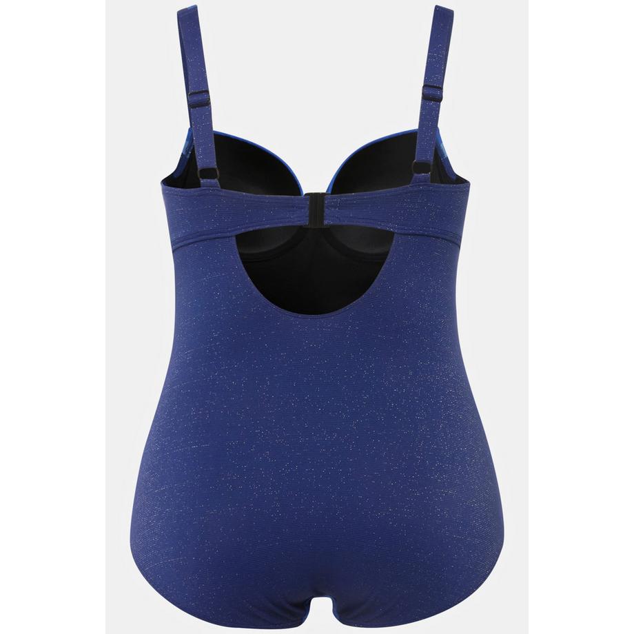 Ulla Popken Glitzer Softcup Bügel Badeanzug  