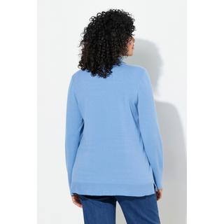 Ulla Popken  Pullover con collo dolcevita, alti orli a costine e maniche lunghe 