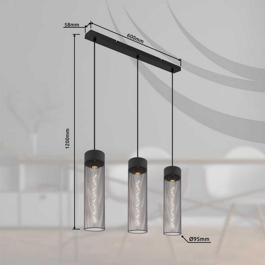 mutoni light Suspension Hans 3xE27  