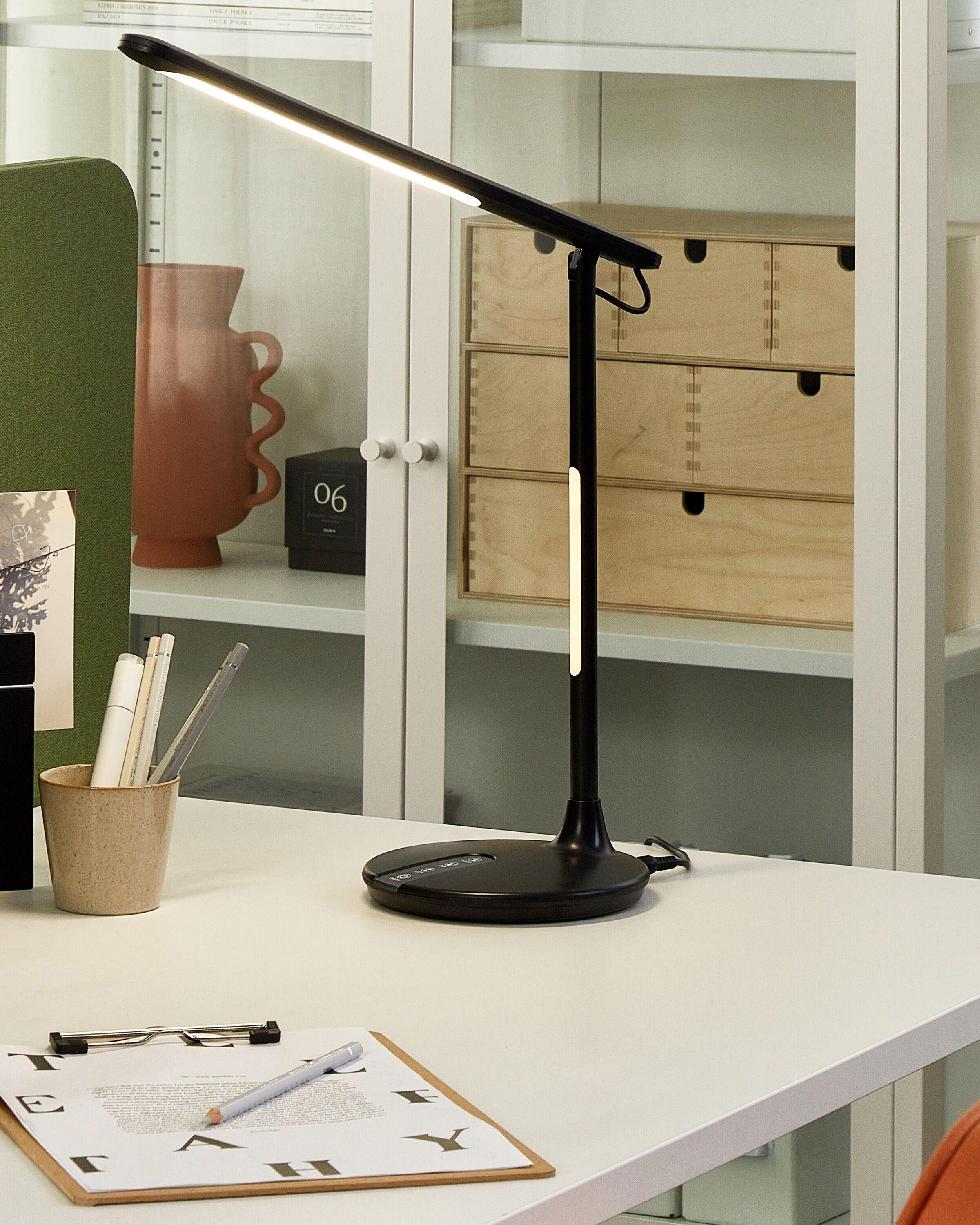 Beliani Lampe de bureau LED en Aluminium Industriel DRACO  