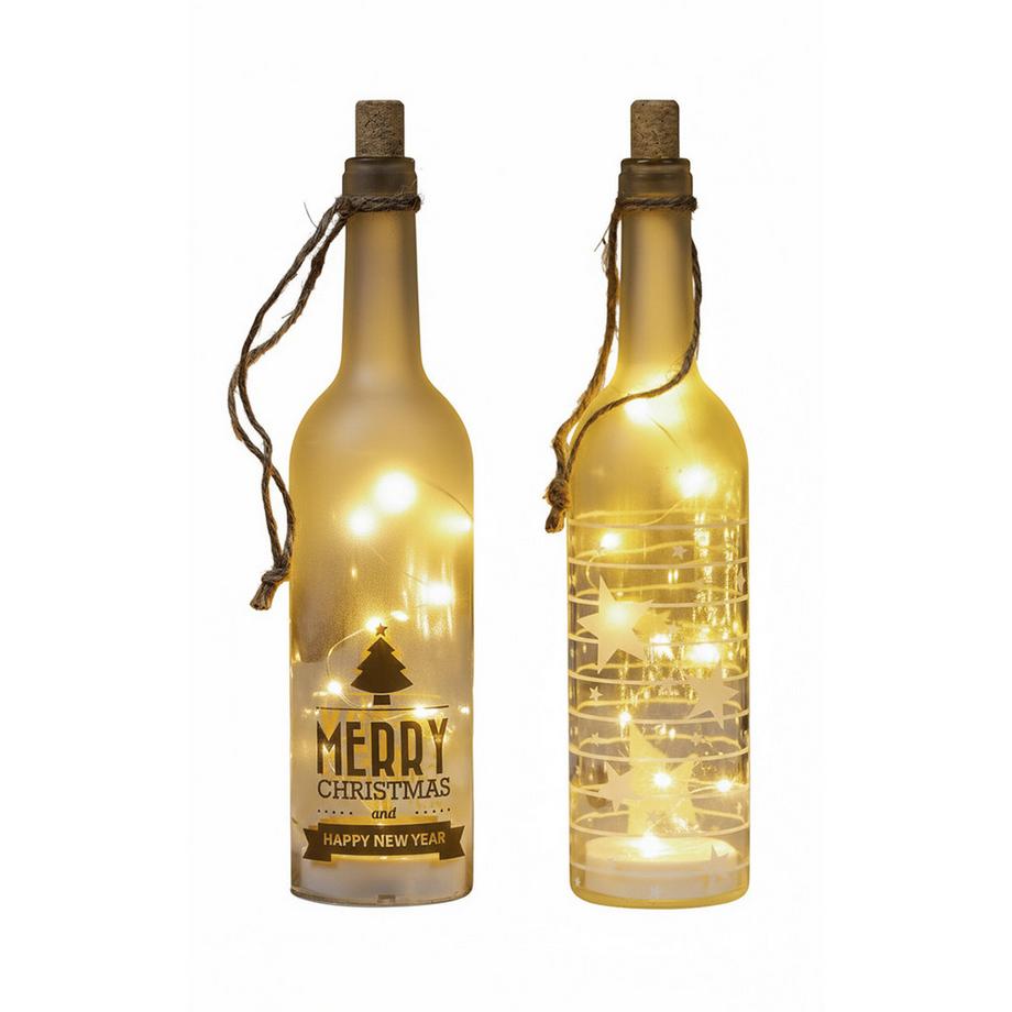 FS-STAR Glasflasche mit LED Beleuchtung  