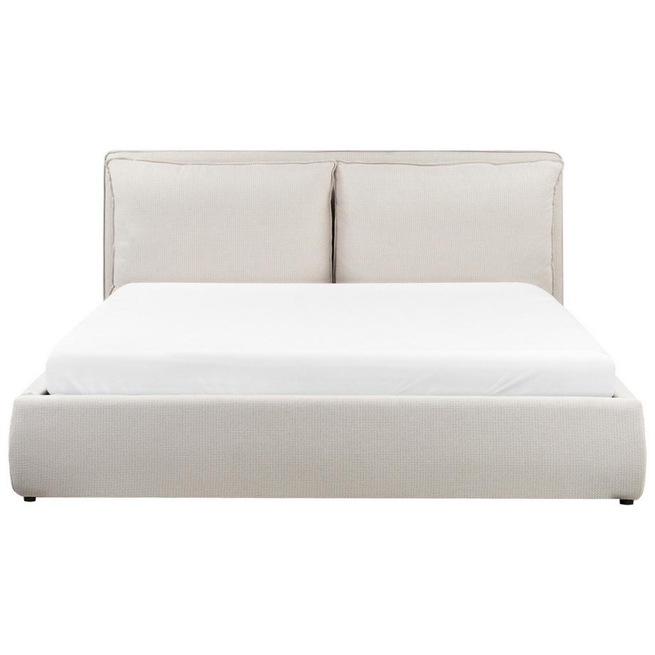 Beliani Letto contenitore en Tessuto  BAJONNA  