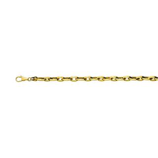 MUAU Schmuck  Collier Navette Gelbgold 750, 6.6x13.5mm, 45cm 