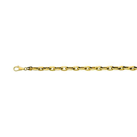 MUAU Schmuck  Collier Navette Gelbgold 750, 6.6x13.5mm, 45cm 