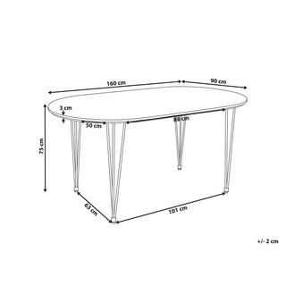 Beliani Esstisch aus MDF-Platte Modern CAVELL  