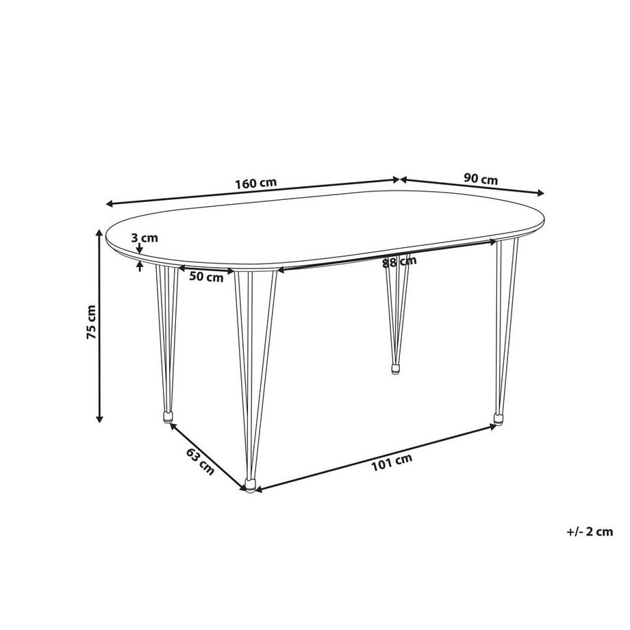 Beliani Esstisch aus MDF-Platte  CAVELL  