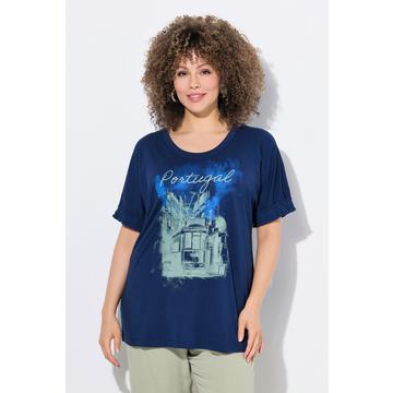 T-shirt dal taglio oversize con design dedicato al Portogallo, scollo a girocollo e mezze maniche