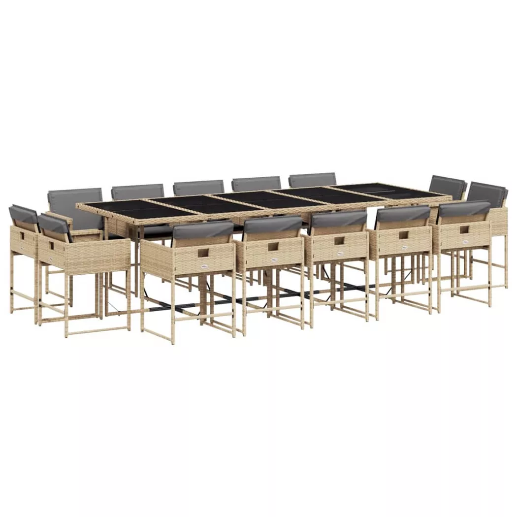VidaXL - Garten essgruppe poly-rattan, One Size, Beige