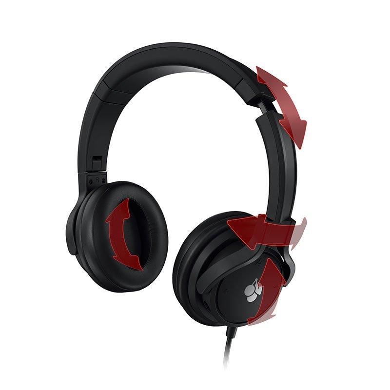 Cherry  CHERRY JA-2200 Casque Avec fil Arceau Jouer Noir 