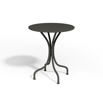 Gartentisch rund - D. 60 cm - Metall - Dunkelgrau - MIRMANDE von MYLIA