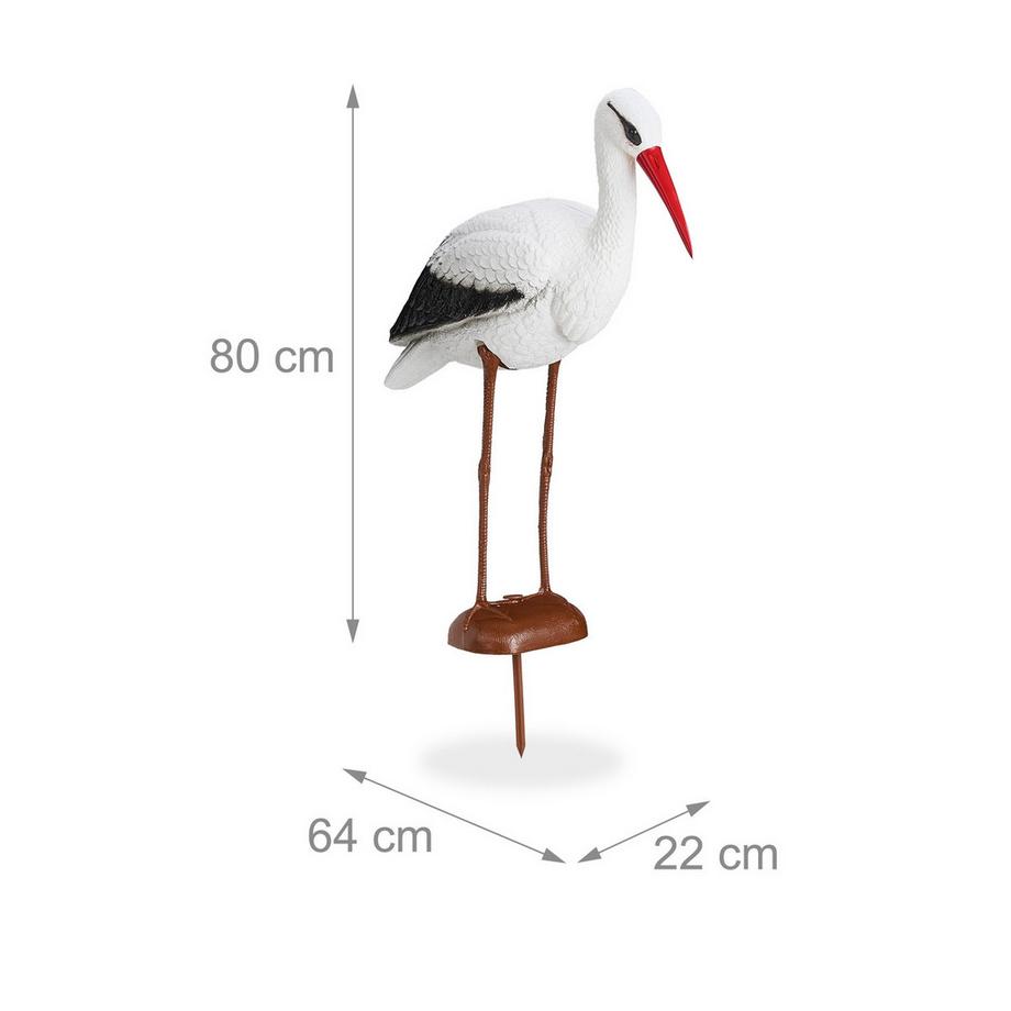 B2X  Gartenfigur Storch 