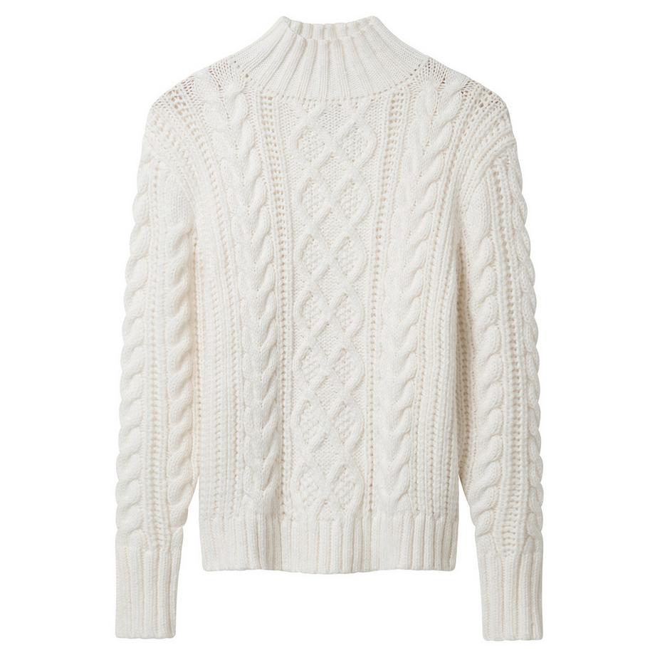 Joe Browns Kuscheliger Zopfstrick-Pullover mit Stehkragen  