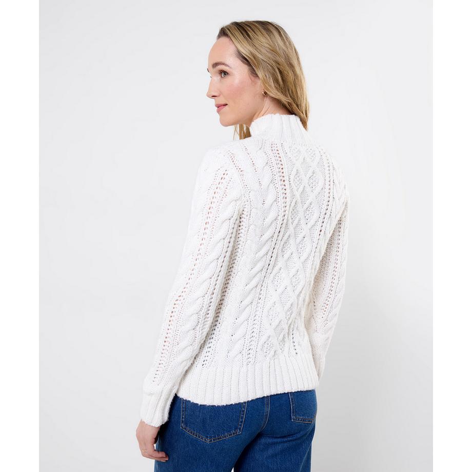 Joe Browns Kuscheliger Zopfstrick-Pullover mit Stehkragen  