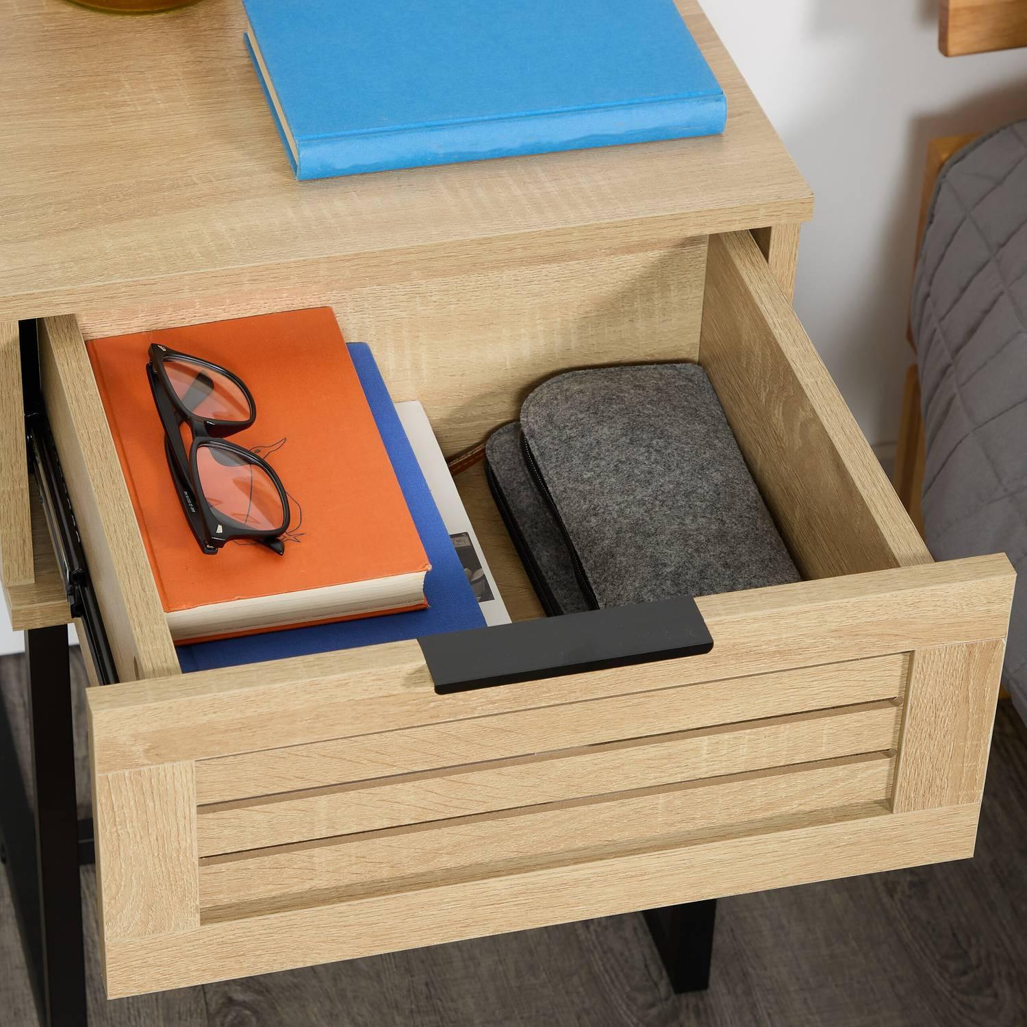 Northix Comodino con contenitore  