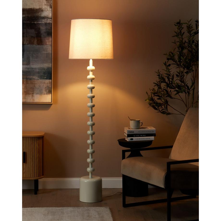 Beliani Lampadaire en Lin Minimaliste KRIOS  