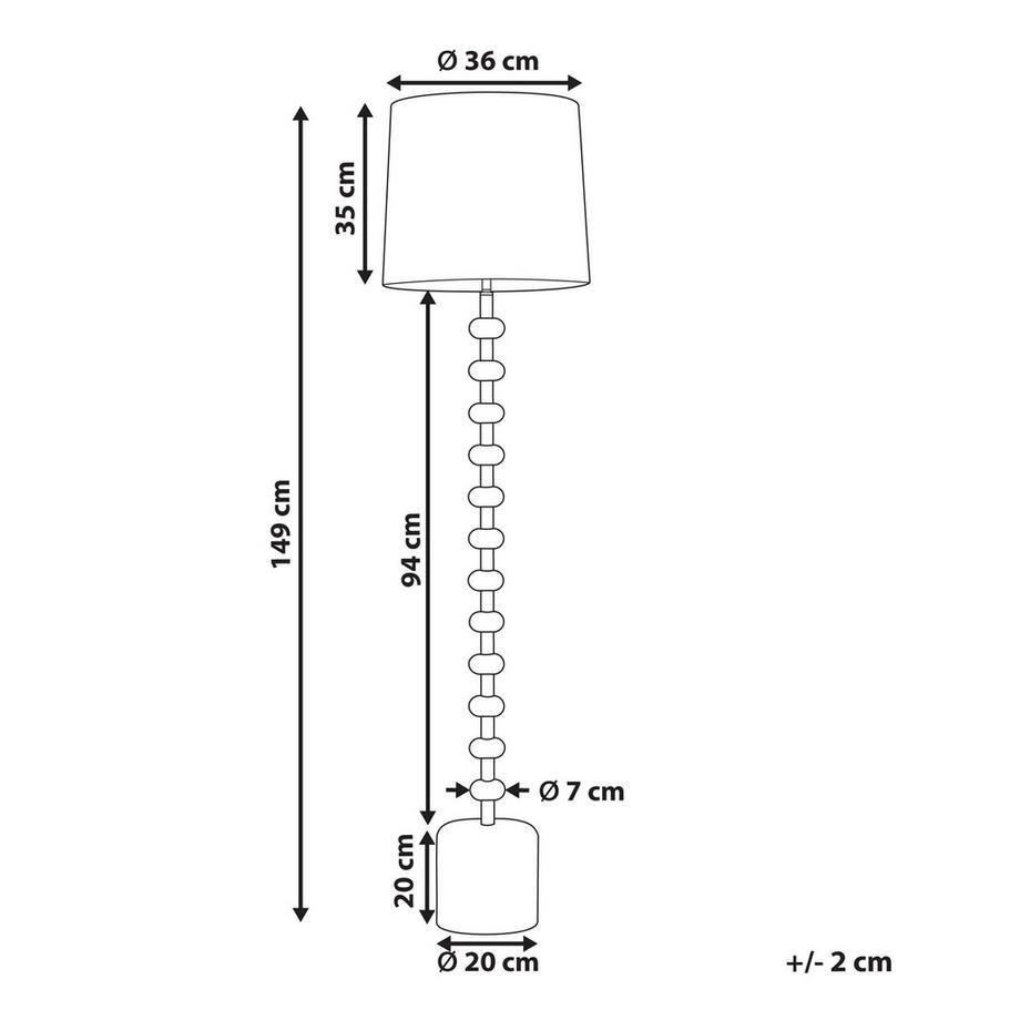 Beliani Lampadaire en Lin Minimaliste KRIOS  