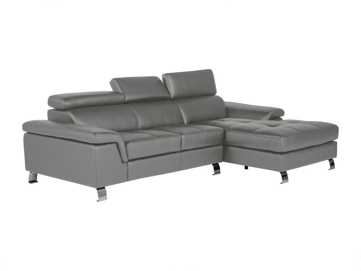 Vente-unique Ecksofa Leder MISHIMA Ecke Rechts  