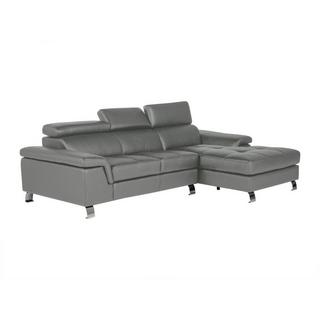 Vente-unique Ecksofa Leder MISHIMA Ecke Rechts  