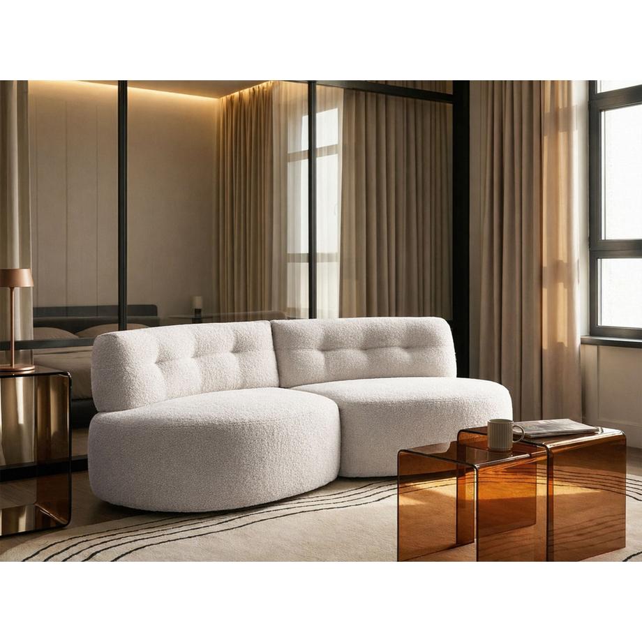Beliani Canapé 3 places en Bouclé Moderne LAERDAL  