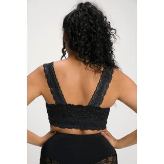 Ulla Popken  Bralette senza ferretto con pizzo e zip 