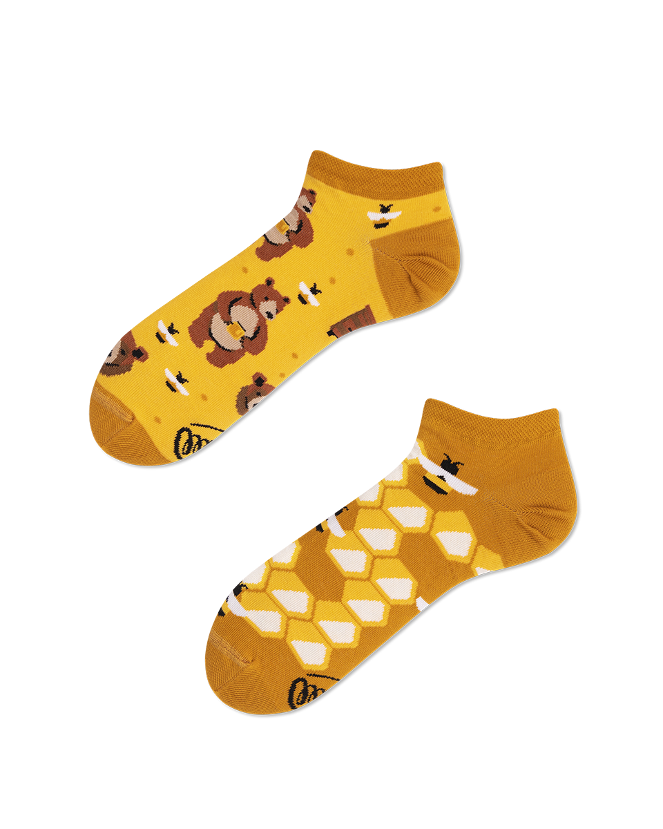 Many Mornings  Honey Bear Sneakersocks - Many Mornings 