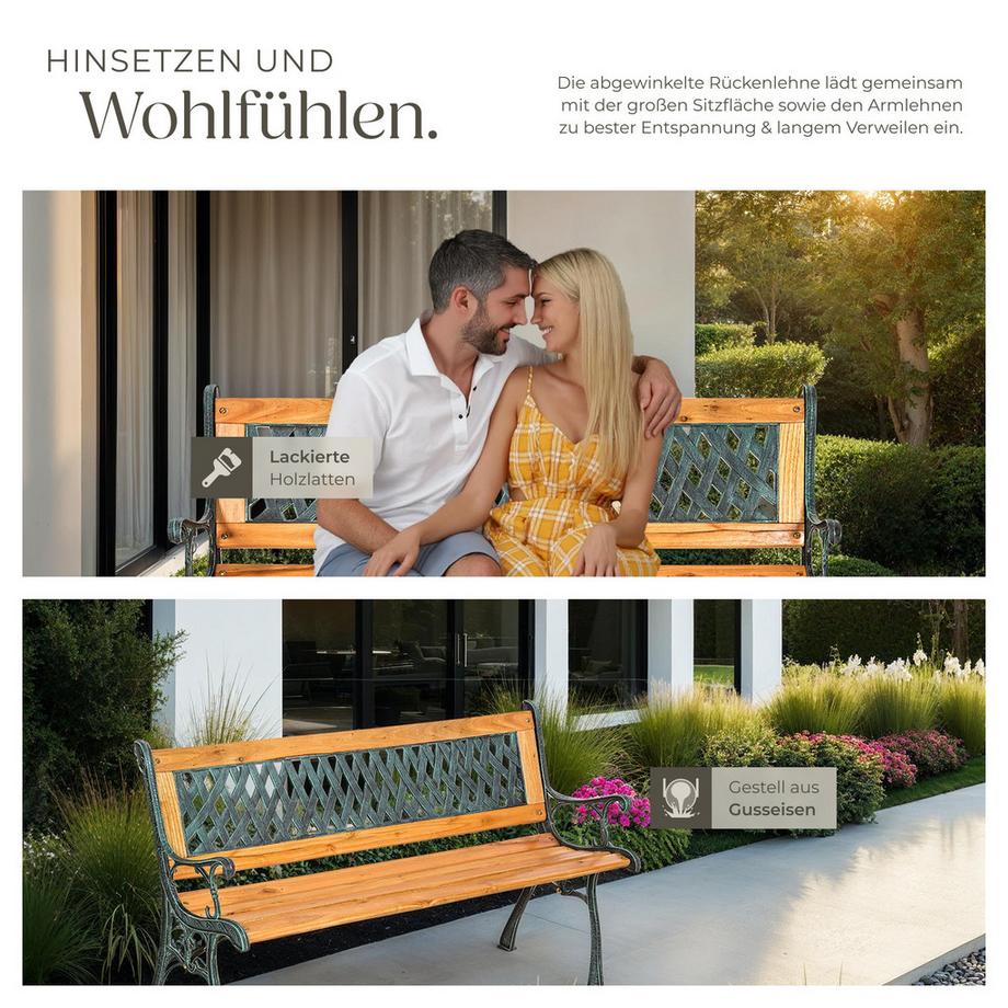 Tectake Panchina da giardino Tamara  2 posti  