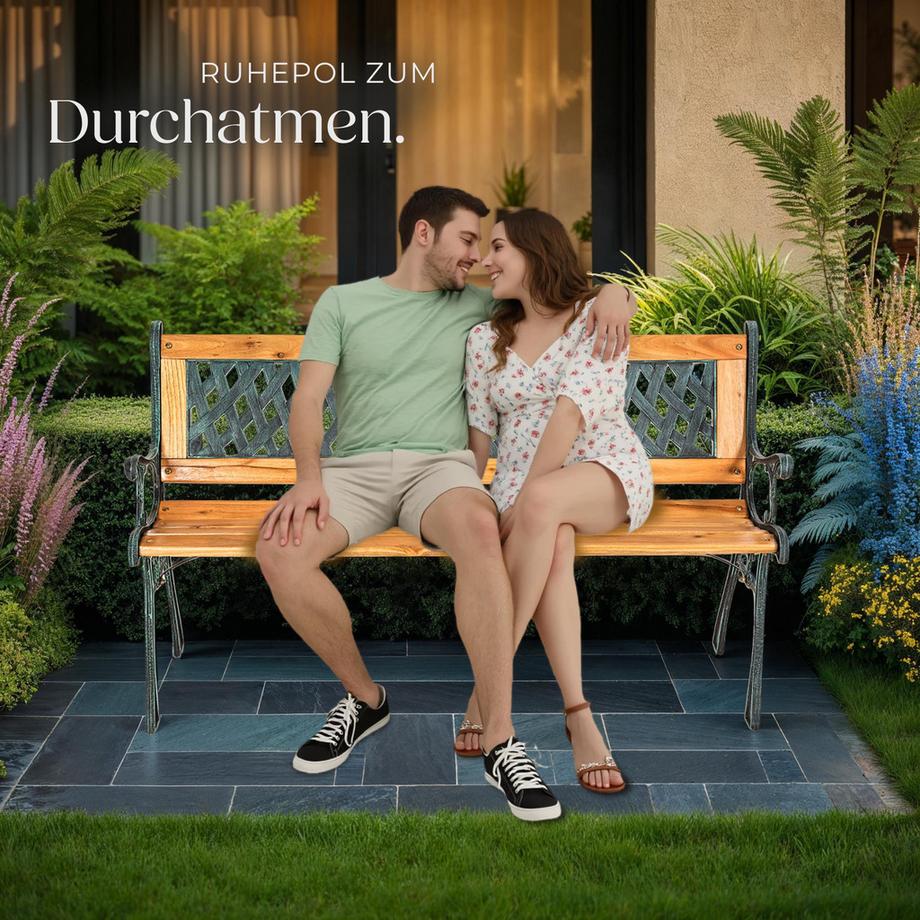 Tectake Panchina da giardino Tamara  2 posti  