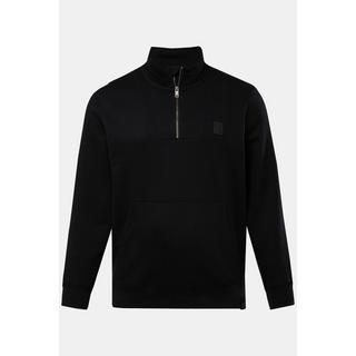 Sthuge  Felpa polo con zip sul collo e applicazione, fino alla tg. 8XL 