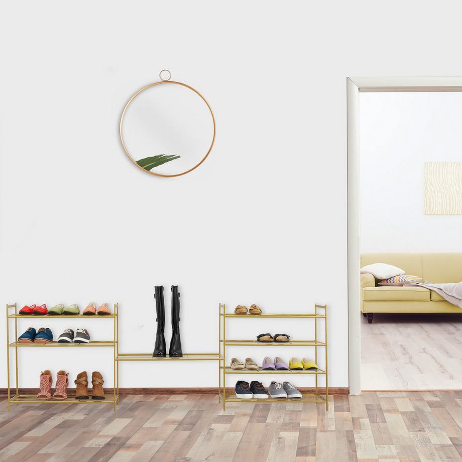 B2X Scaffale portascarpe impilabile con 4 ripiani  