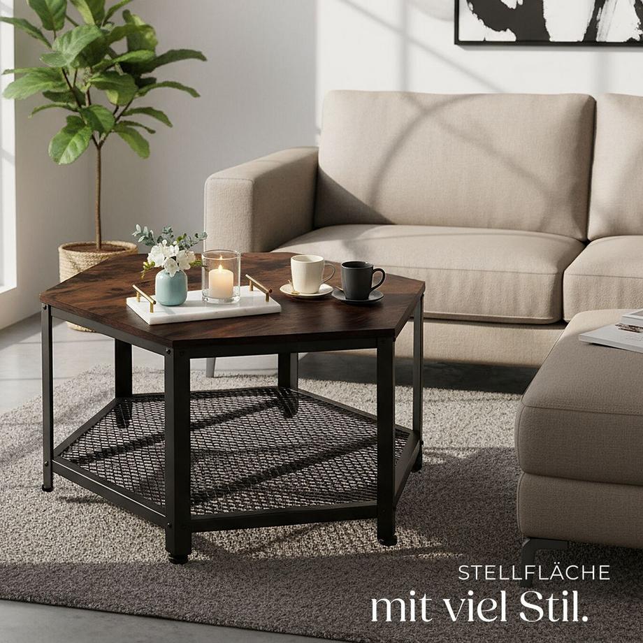 Tectake Tavolino da salotto Norwich stile industriale  