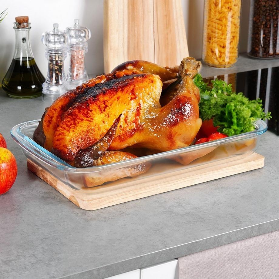 B2X  Ofenfeste Form aus hitzebeständigem Borosilikatglas 