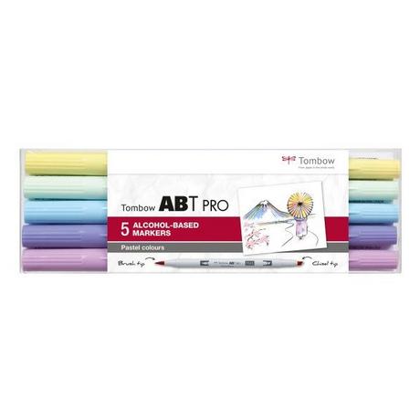 Tombow TOMBOW Dual Brush Pen ABT PRO ABTP-5P-2 Pastel Colours Set, 5 Stück  