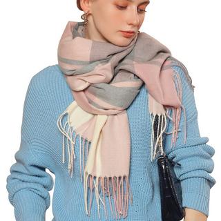 Only-bags.store Karierter Kaschmir Oversize Herbstschal Stola  