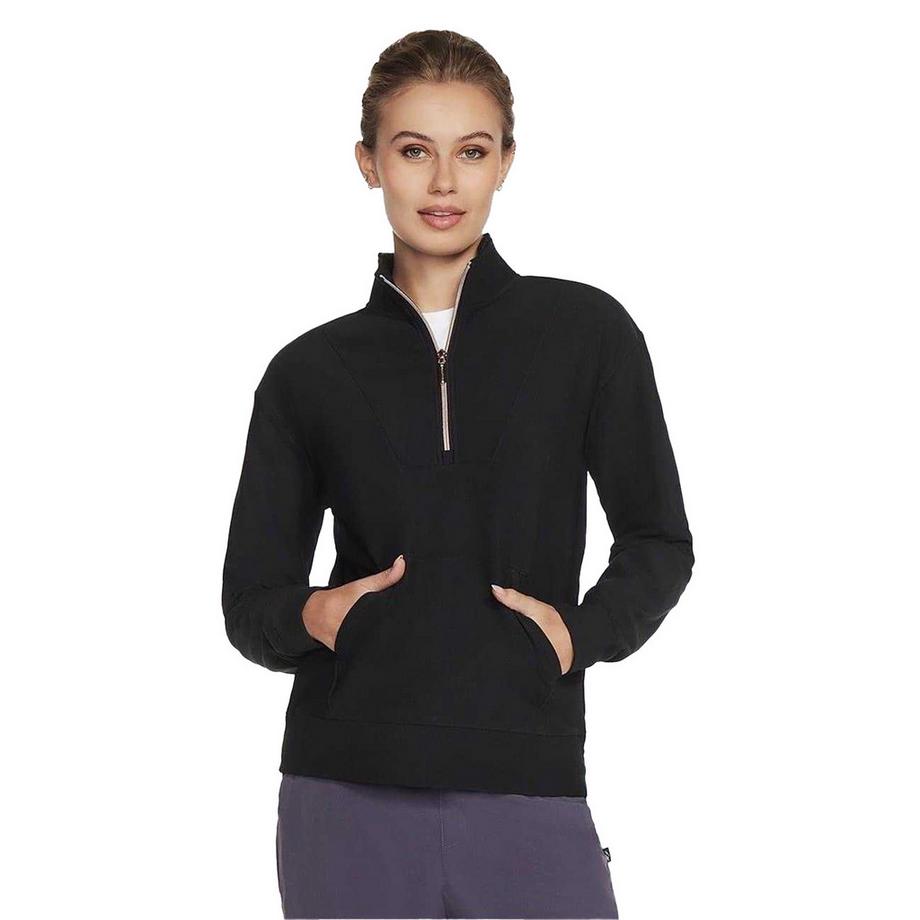 Goluxe SweaT-Shirt, Mit Kurzem Reißverschluss, Gerippt
