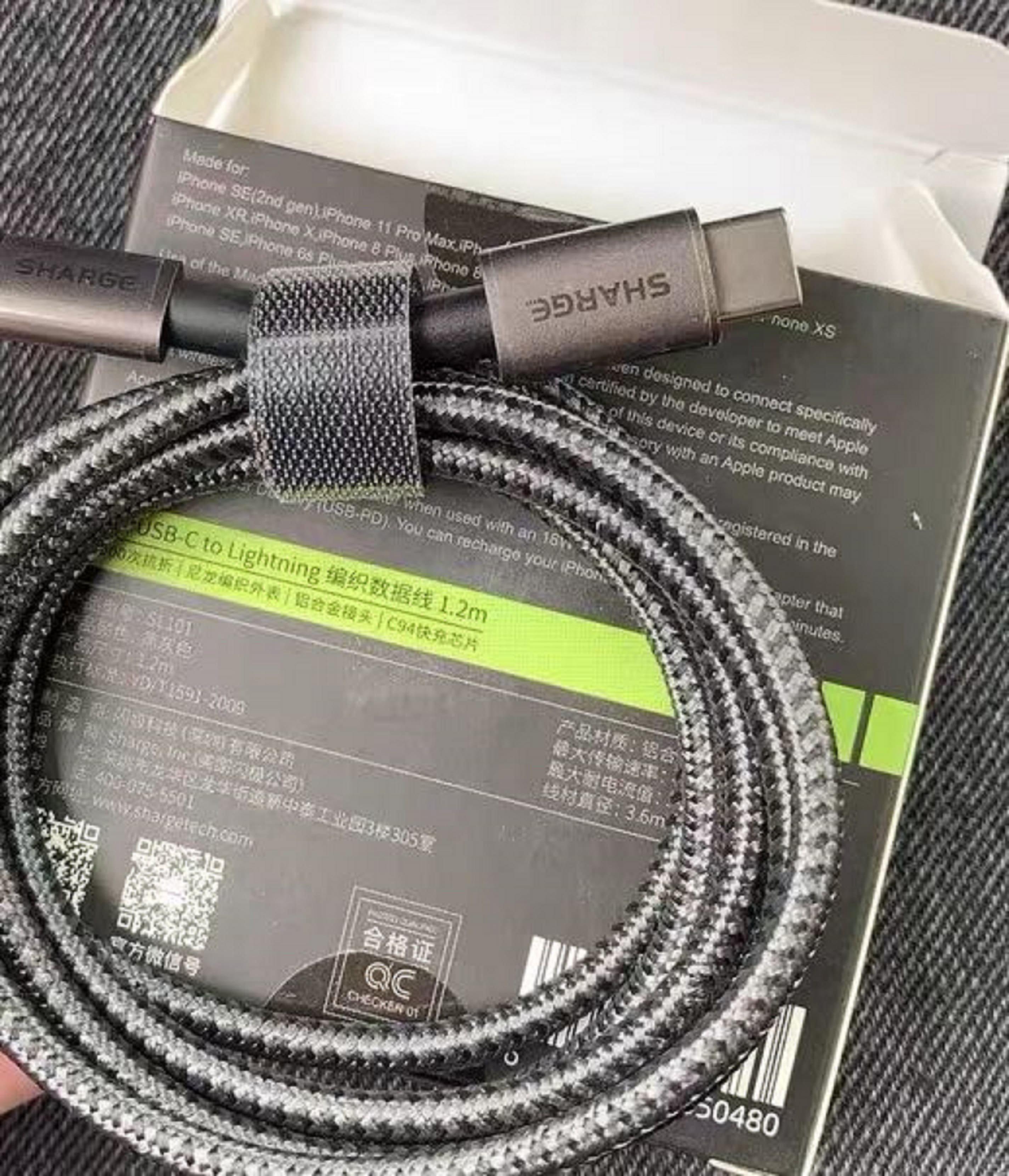 Sharge  USB-C auf USB-C 100W Geflochten Kabel 