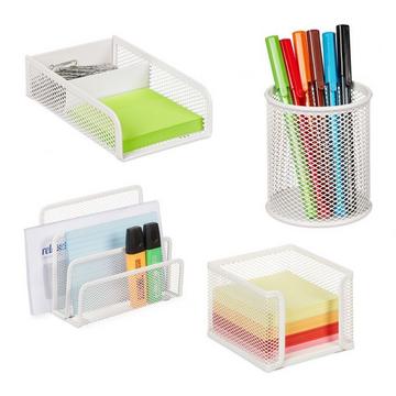 Set organizer da scrivania composto da 4 parti