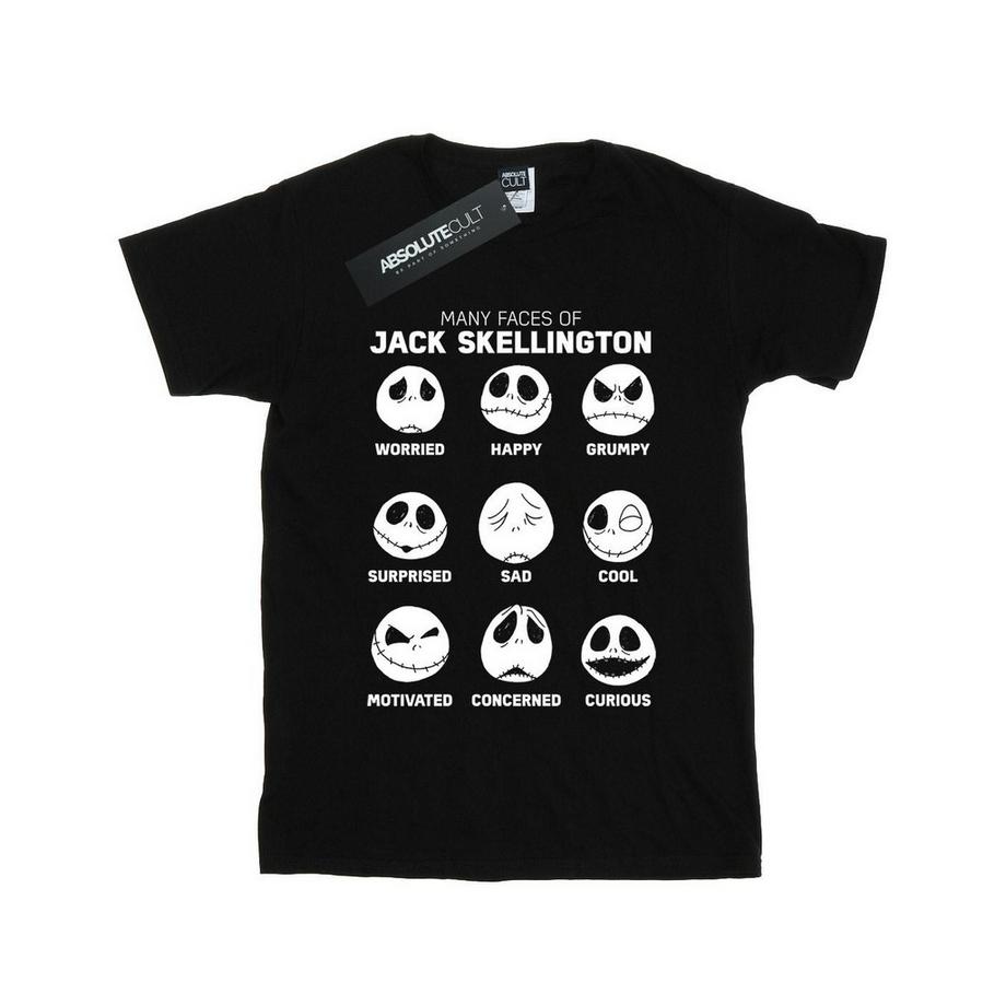 Disney  Nightmare Before Christmas The Many Faces Of Jack TShirt 