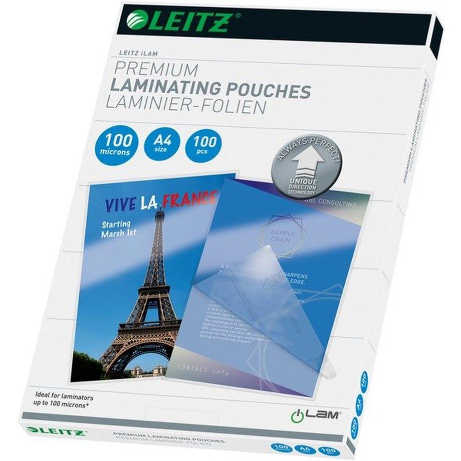 Leitz  LEITZ Laminiertasche A4 74780000 glanz, 80my 100 Stk 