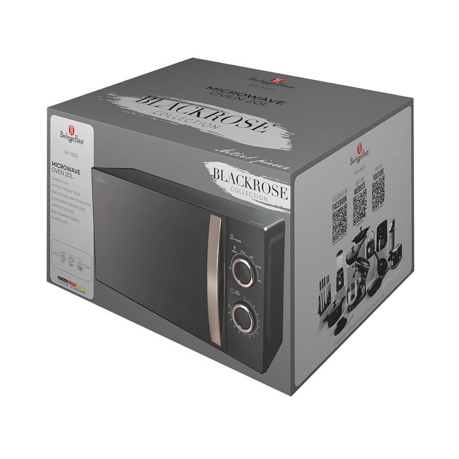 Berlinger Mikrowelle 20L 1200W Black Rose Collection  