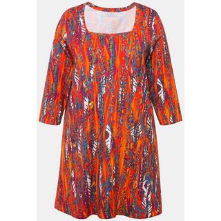 Ulla Popken  Longshirt, A-Linie, Carree-Ausschnitt, 3/4-Arm 