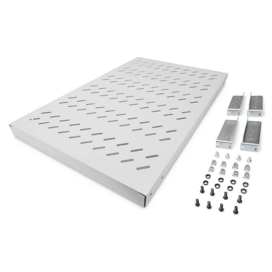 Digitus  Professional Fachboden mit variablen Befestigungsschienen zum Festeinbau in 483 mm (19″)-Schränke 