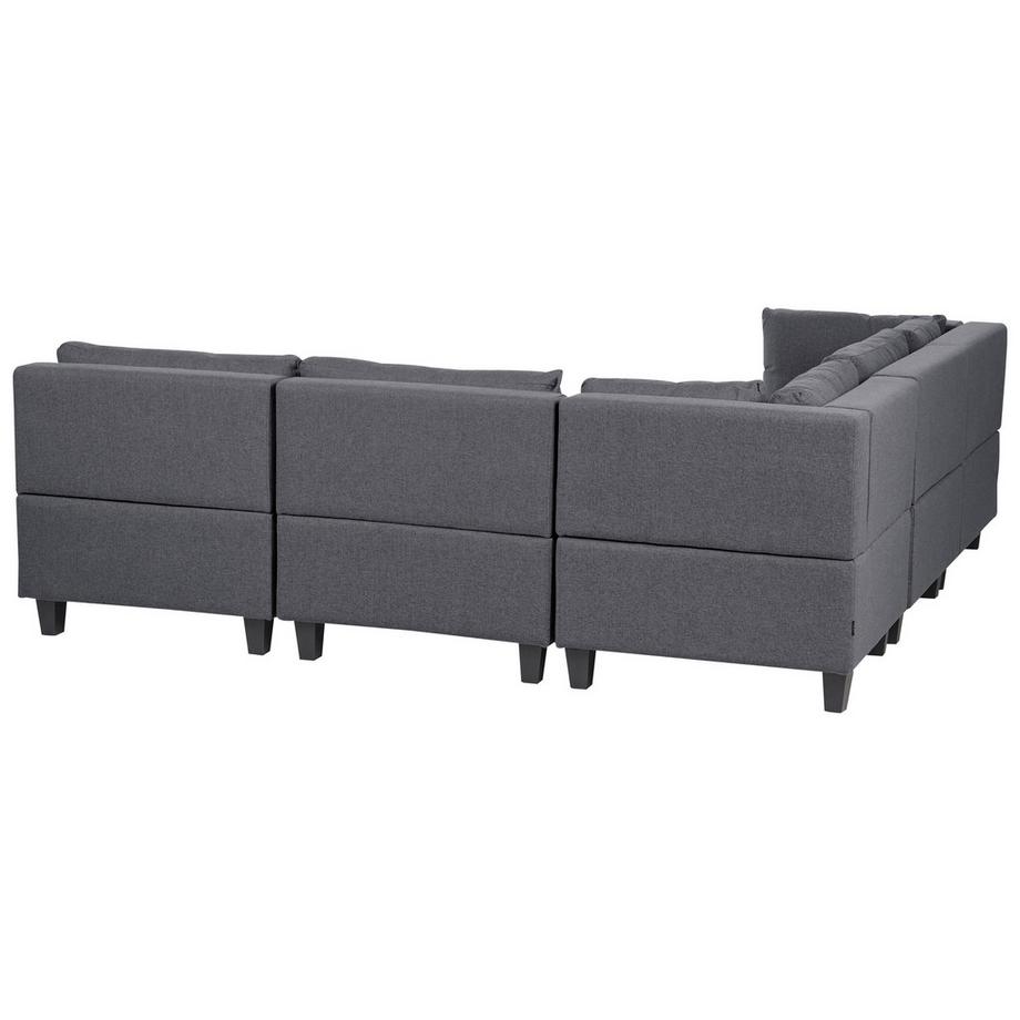 Beliani Ecksofa aus Stoff Modern UNSTAD  