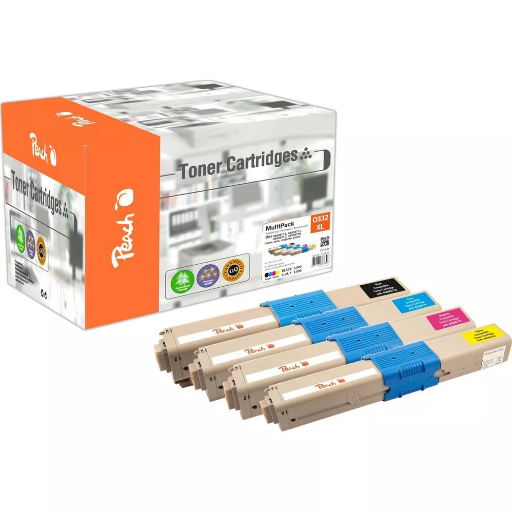 Peach – Toner Oki 46508709-12 Bk, C, M, Y, One Size