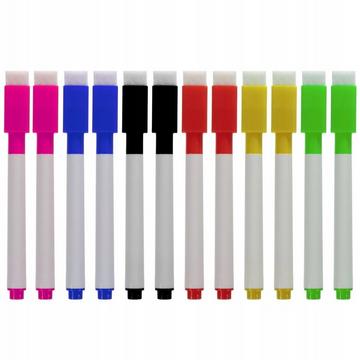 Crayons de couleur avec champignons de suppression et aimant - 12 pcs