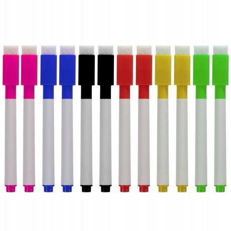 Maaleo Crayons de couleur avec champignons de suppression et aimant - 12 pcs  