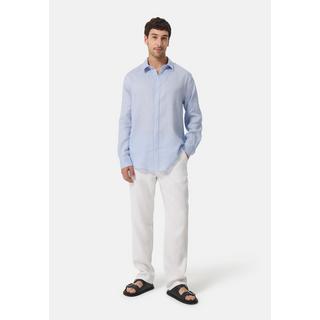 CASH-MERE.CH Pantalon Chino Long en Lin  