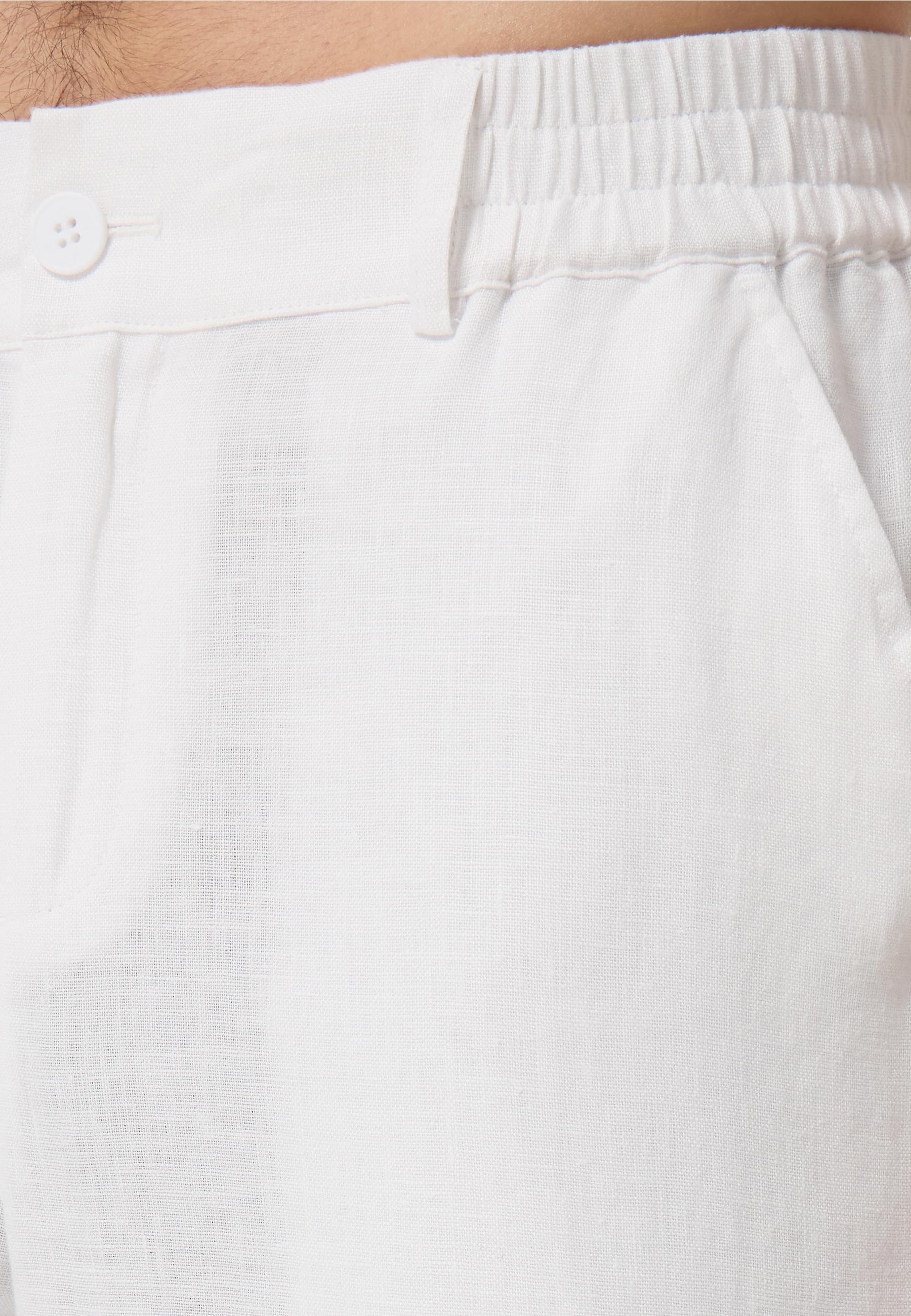 CASH-MERE.CH Pantalon Chino Long en Lin  