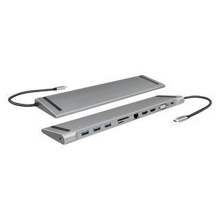 LogiLink  UA0373 Notebook-Dockingstation & Portreplikator Kabelgebunden USB 3.2 Gen 1 (3.1 Gen 1) Type-C Aluminium 