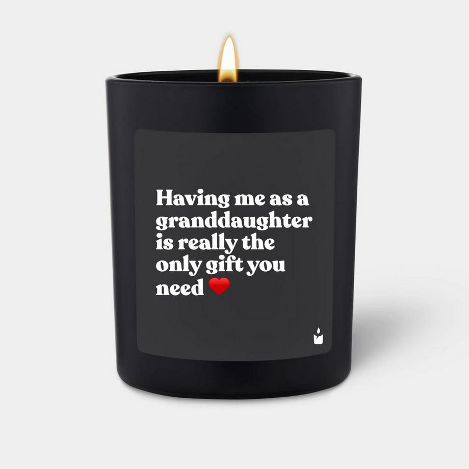 CandleHand Duftkerze Flowery Having me as a granddaughter is really the only gift you need  